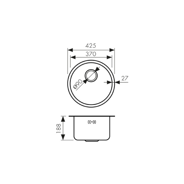 KSM-4300 Мойка из нержавеющей стали KAISER Ø425x188